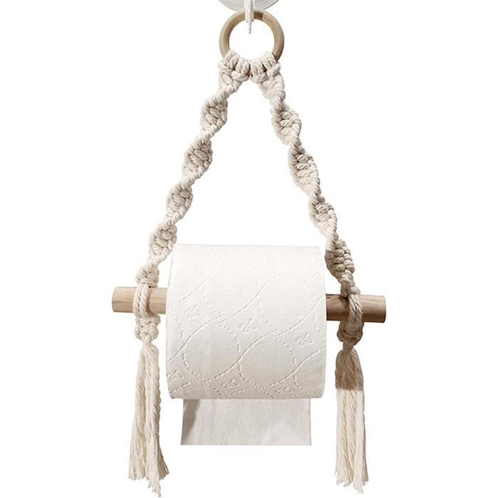 Dérouleur de papier toilette adhésif Easy Chic Corde Naturel - Déco salle  de bain - Eminza