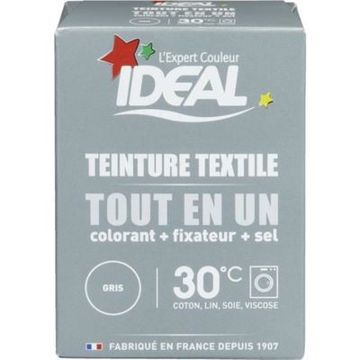 Teinture textile ideal gris 0.35 kilogramme IDEAL Pas Cher