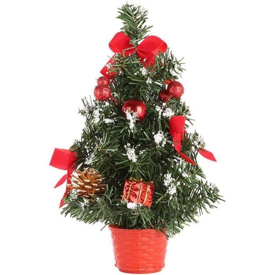 Lot De 3 Mini Sapins De Noël Artificiels Startreene Rouge Décoration Salle À Manger