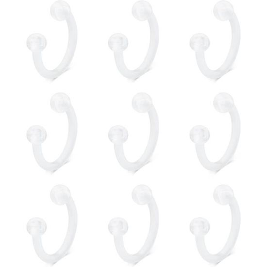 Piercing Labret / Lèvre Push-Fit Bioflex Flexible Strass Rose