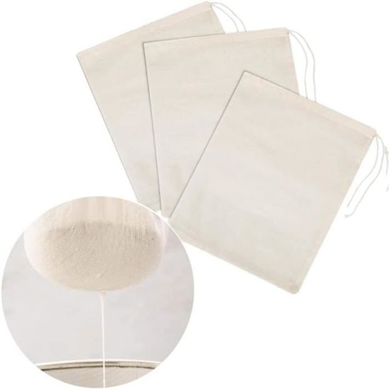 Sac à Lait de Noix,3 Pièces Sac à Lait Végétal Réutilisable Sac,Sacs