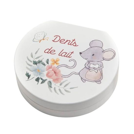 Boîte à Dents De Lait En Porcelaine Personnalisée - Avec Prénom De L'enfant - Fabriquée Et Imprimée En France - Diamètre 7cm
