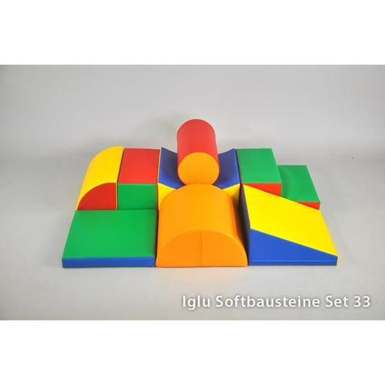 Jeux pour enfants - IGLU Soft Play Set 33 - 8 Formes - Multicolore - A partir de 3 ans - Mixte