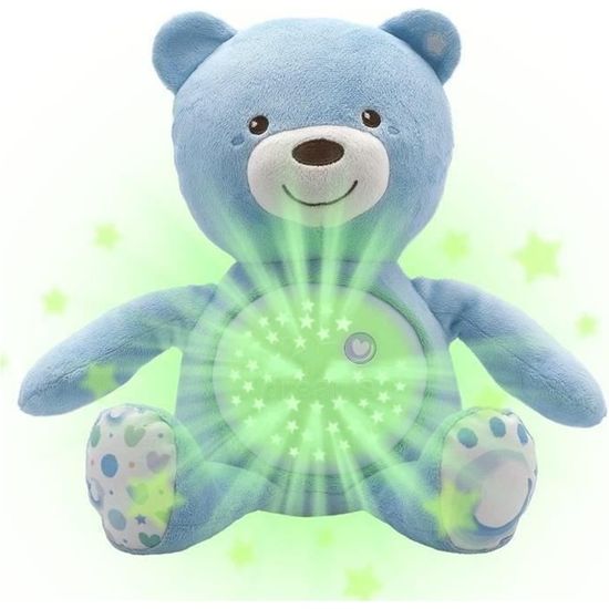 CHICCO Ourson Projecteur Baby Bear Bleu First Dreams