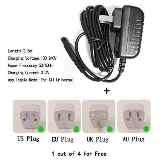 Tondeuse multi-usages,chargeur d'alimentation 100V-220V,câble de chargement  USB,DC 5V,pour tous les modèles - Power Plug Charger - Cdiscount  Electroménager