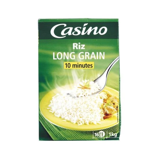 Riz long grain complet étuvé Casino 500 g – Kibo