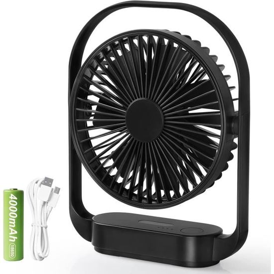Ventilateur De Bureau USB-C EasyAcc - Portable, Réchargeable Et Super Silencieux Pour Travail Ou Nuit