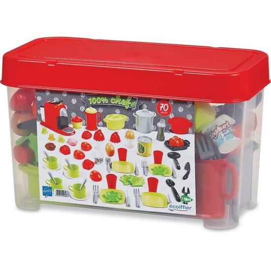 Coffret dinette - ECOIFFIER - 70 pièces - Pour enfant dès 18 mois - Origine France Garantie