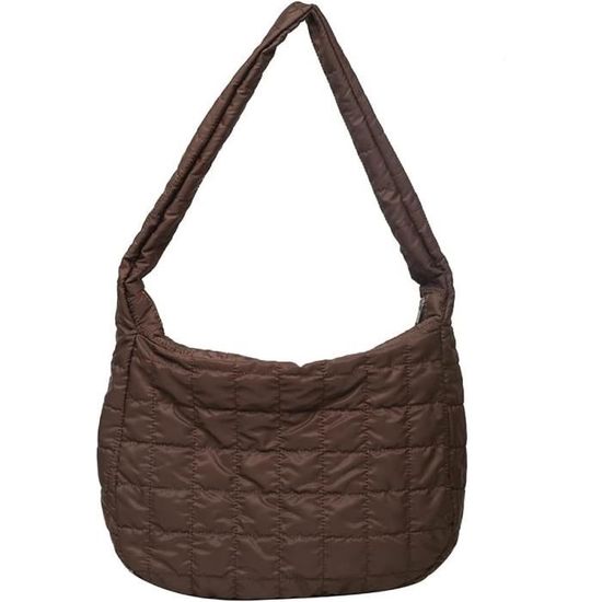 Sac Fourre-tout Matelassé Gris Patchwork Indien - Coton, Bandoulière Ajustable - Neuf Fait Main