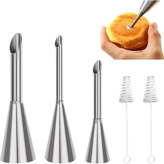Lot De 3 Douilles à Pâtisserie Professionnelles En Acier Inoxydable – Tailles 5, 6 Et 8 Mm, Pour Crème, Glaçage Et Décoration - 4