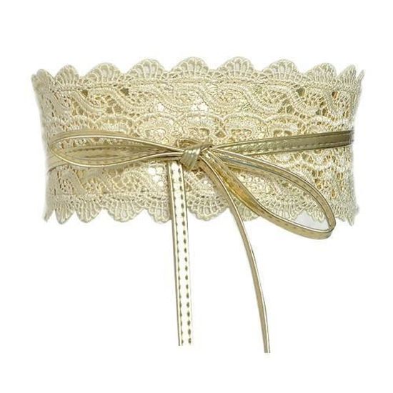 Ceinture Dentelle Venise à L'Aiguille Ancienne 1910 - 88 Cm X 11 Cm Blanc
