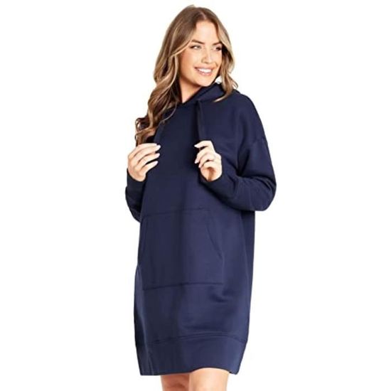 Sweat à Capuche Zippé Femme - Coupe Oversize Décontractée - Poche Kangourou - Pour Le Sport Et Le Quotidien