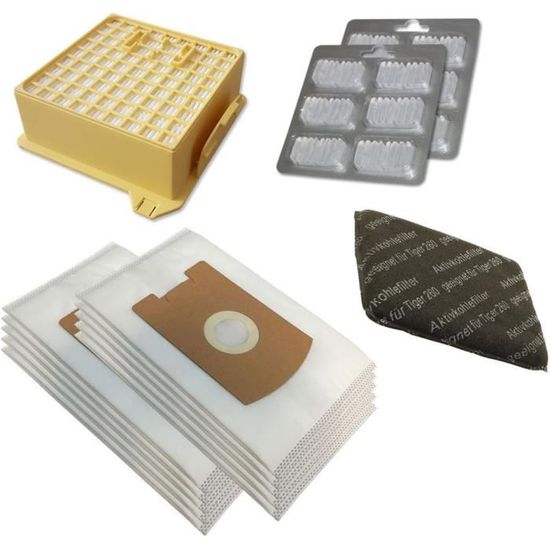 Vhbw 10x Sacchetto Compatibile Con Vorwerk Tiger VT260, 260, VT265, 300, VT270, 265, 270 Aspirapolvere - Microfibra, 33cm X 23cm Bianco | Leroy Merlin - Foto 9