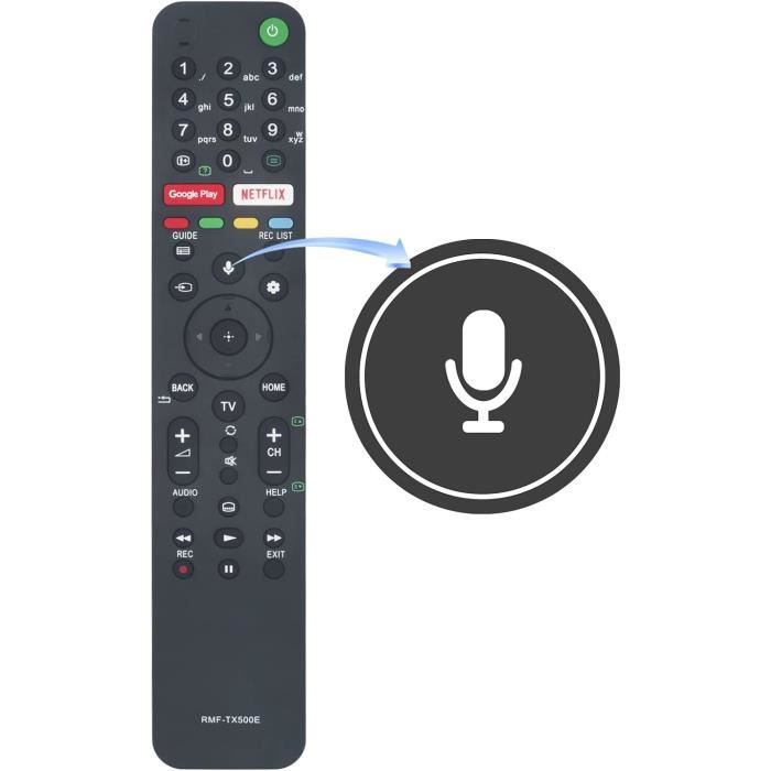 AULCMEET RMF-TX500E Telecomando Vocale Di Ricambio Per TV Sony 4K – Compatibile Con KD-55XG8505, KD-75XH9505 E Molti Altri - 5