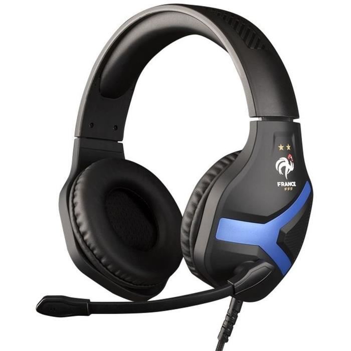 Casque-Micro Gaming - KONIX - Nemesis - Noir - Playstation/Xbox/Nintendo/Smartphone/Tablette - Sous Licence Officielle FFF