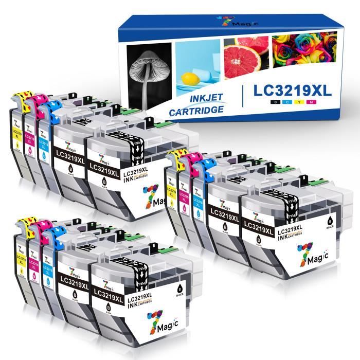 Lot De 2 Cartouches D'encre CYAN Compatibles Brother LC3217XL - Marque Qualitoner