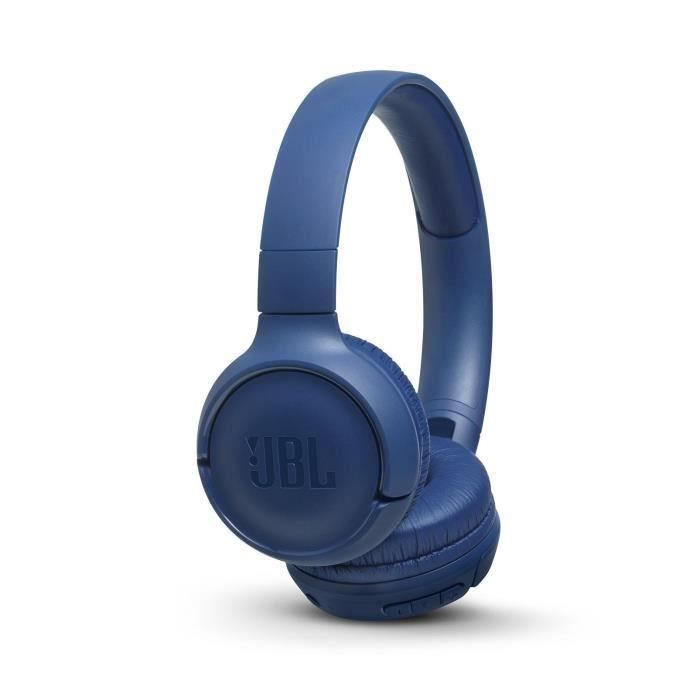 Casque audio bluetooth JBL T500BT sans fil bleu