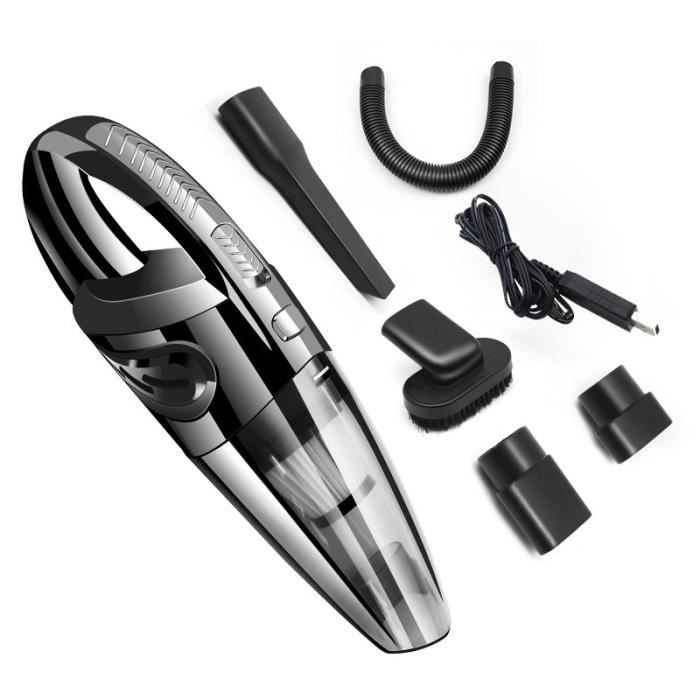 Aspirateur à Main Sans Fil Rechargeable Aspirateur de Voiture Portable Haute Puissance avec Pièce de Bocage de la Poussière