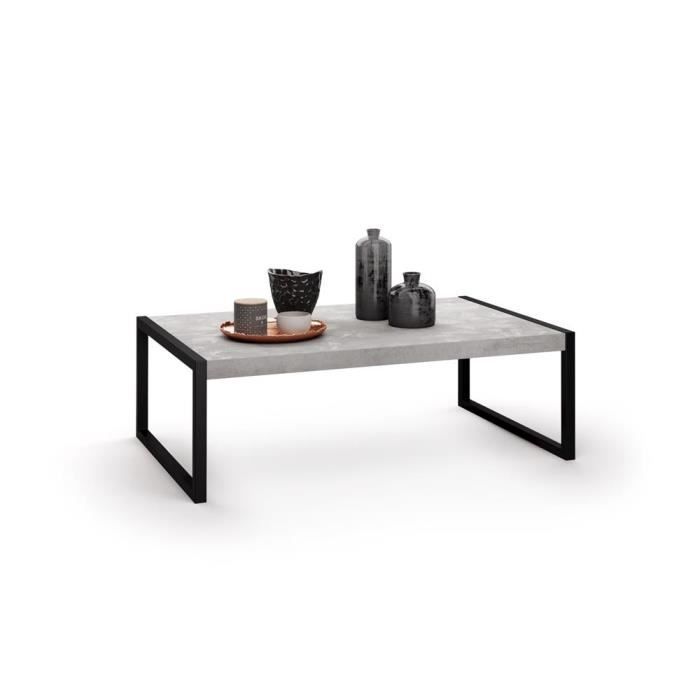 Mobili Fiver, Table basse, Luxury, Béton, Mélaminé/Fer, Made in Italy