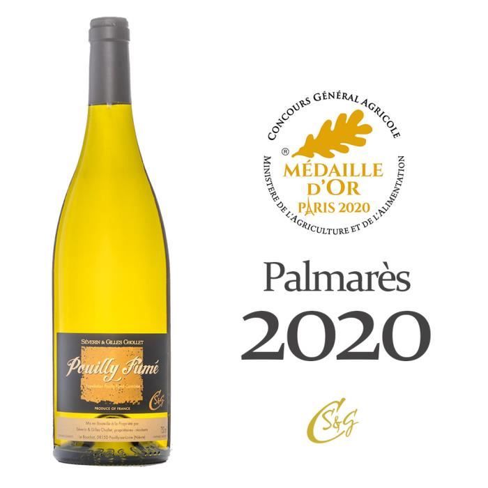 Vin blanc Pouilly Fumé Domaine Séverin et Gilles Chollet Médaille d'or Paris millésime 2019