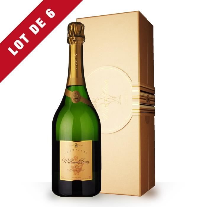 6x Deutz Cuvée William Deutz 2007 Brut - Coffret - 6x75cl - Champagne