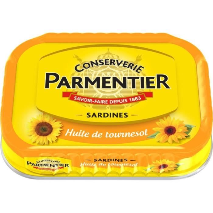 PARMENTIER Sardines à l'huile tournesol - 135 g