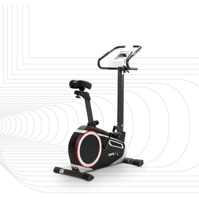 SportPlus - Vélo d'appartement - Ergomètre - Google Street View - Mesure puissance Watt - Roue d'inertie: 10 kg - 24 Niveaux de 37