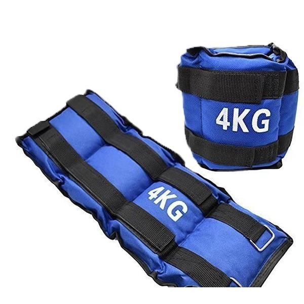Lot de 2 Poids de Cheville 2KG - Set de Poids ajustable à la Cheville - Sangles de Poignet au Poigne