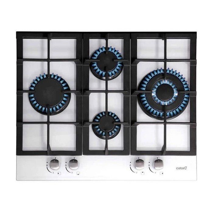 Plaque au gaz Cata LCI6031WH 60 cm Blanc (4 Feux à gaz) 19,000000