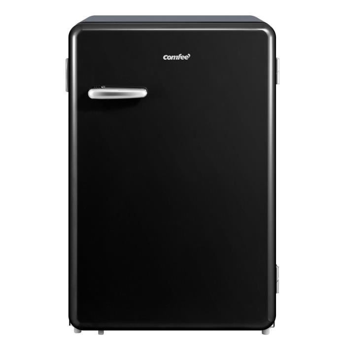 Comfee Rétro Réfrigérateur Table Top RCD133DK1RT(E) 4 Niveaux,3 Compartiments Pour Portes,Refrigerateur Sous Plan,131L-Noir[Classe é
