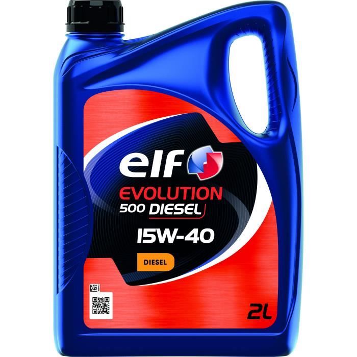 ELF Avolution 500 Huile moteur 2L Diesel 15W40