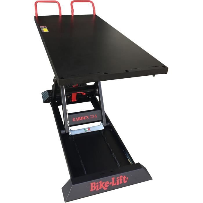 Table élévatrice professionnelle pour autoportées et tondeuses d'une capacité de charge de 750 Kg pour une hauteur max de 120 cm