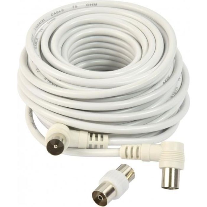 Prolongateur TV 10M fiches 9,52 + Adaptateur 474769