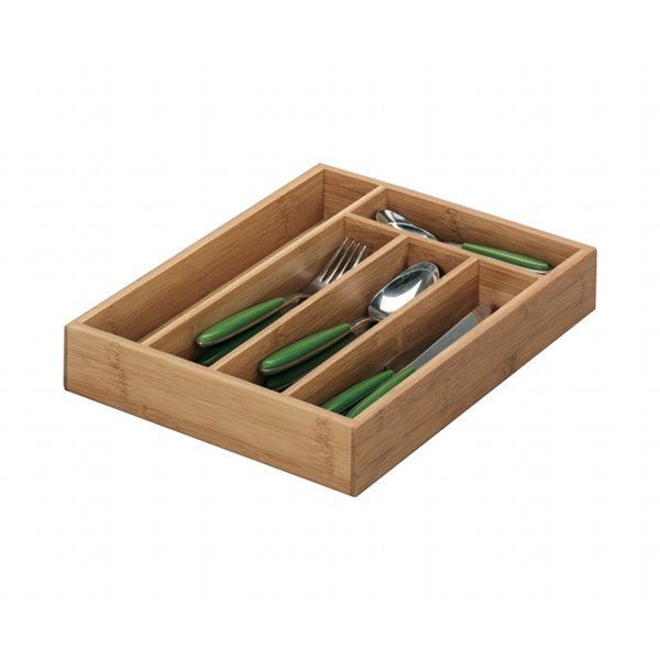 Rangement de couverts pour tiroir - bambou
