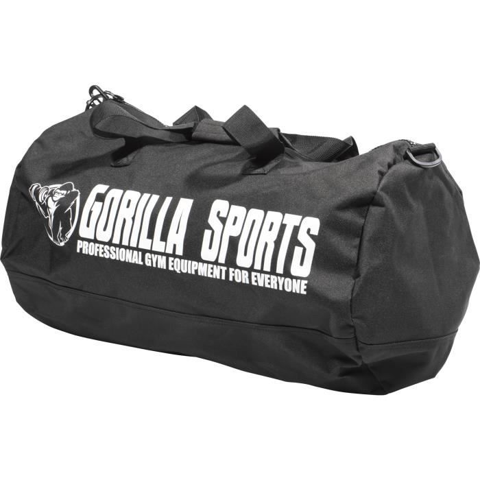 Sac de Sport noir unisexe pour adulte avec logo Gorilla Sports Noir