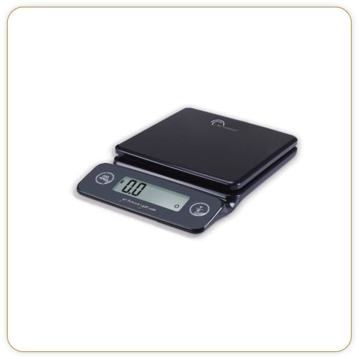 LITTLE BALANCE Balance de cuisine 8269 - Multiprécision 0.1 g - Pèse lettres ultra compact - 3 kg - Noir