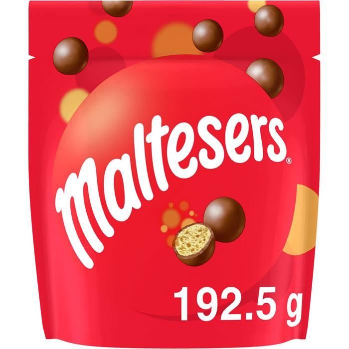 Cafe Moulu - LOT DE 8 - MALTESERS : Billes de céréales enrobées de chocolat 192 g