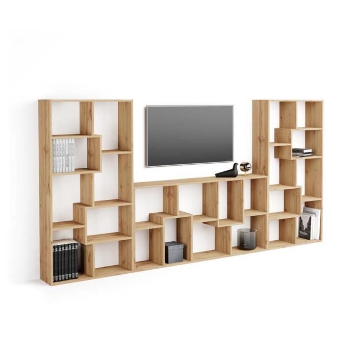 Mobili Fiver, Meuble TV Iacopo, Bois Rustique