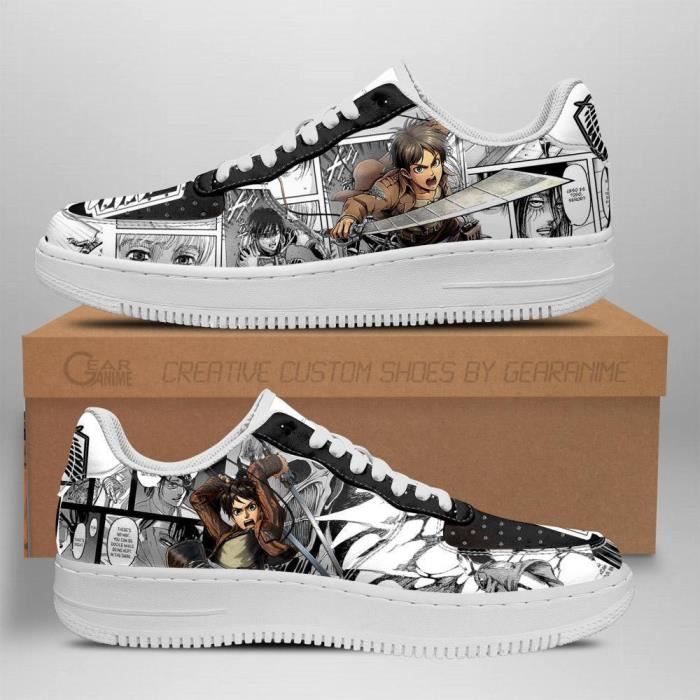 Baskets Anime Attack On Titan Manga Chaussures de course pour Homme Femme
