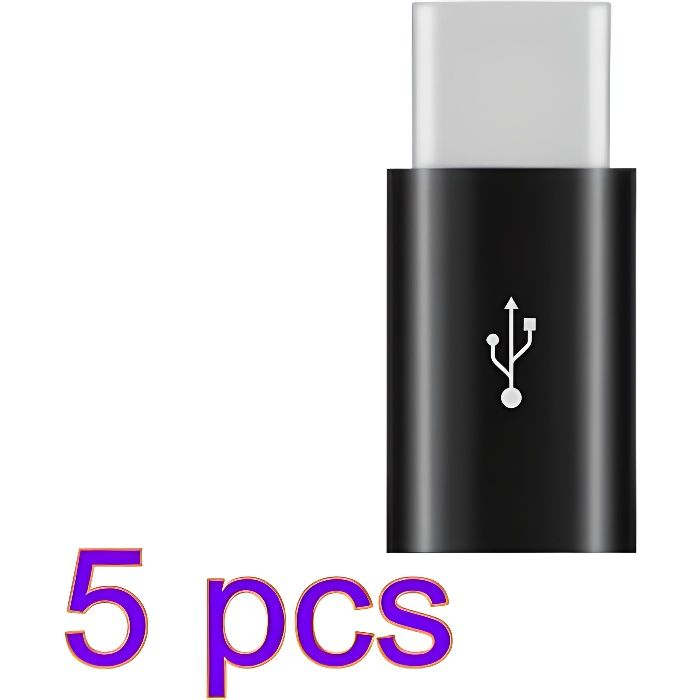 5pcs Tronsmart Adaptateur USB C Type-C vers Micro B USB 2.0 Connecteur pour Nexus 5X, Nexus 6P
