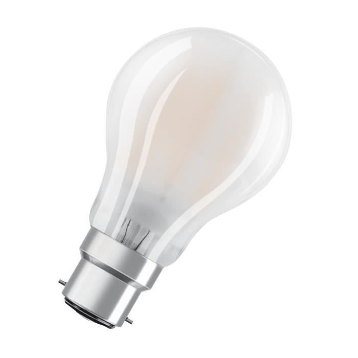 OSRAM lampe LED | Culot: B22d | Blanc froid | 4000 K | 6,50 W | remplacement pour 60 W Incandescent bulb | dépolie | LED Retrofit