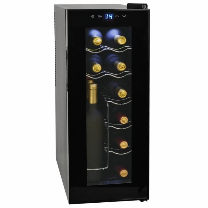 Frigo à vin Cave à vin de service Cave à vin de vieillissement 35 L 12 bouteilles Affichage LCD