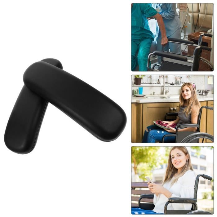 1 paire d'accoudoir de chaise PU roulante accoudoir coussin pour la maison accoudoirs confort conducteur et passager