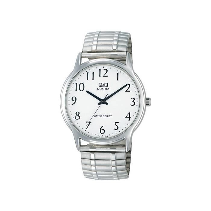 Montre Shivas Homme digital Argent en Acier inoxydable | Cadran Blanc | QVY28J204Y | Couleur Boitier Argent | longueur du bracelet