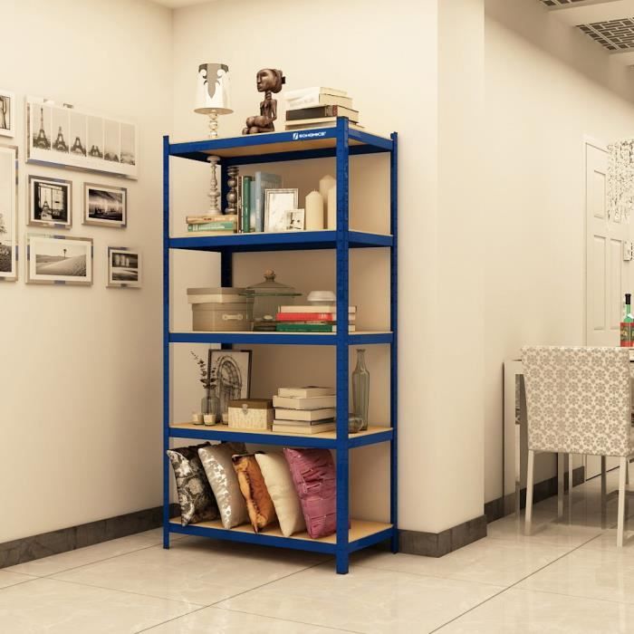 Etagères de rangement Charge lourde 1,325 kg Acier avec 5 Tablettes 180 x 90 x 45 cm Hauteur réglable entre tablette GLR45Q SONGMICS