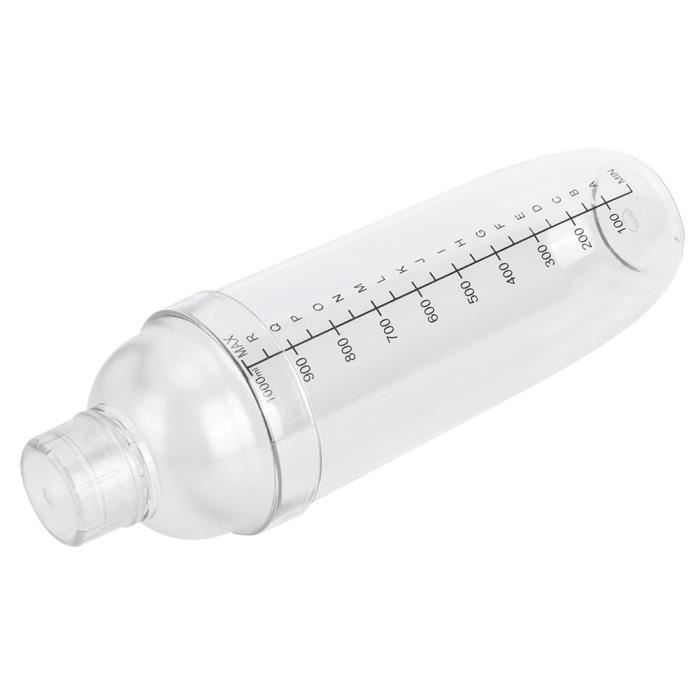 VBESTLIFE Fournitures quotidiennes PC Cocktail Shaker avec échelle de jus de théière de lait tasse en plastique de vin pour le