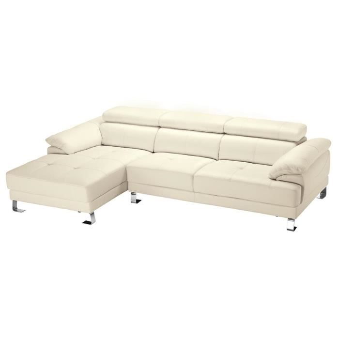 Canapé d'angle Cuir Design Confort