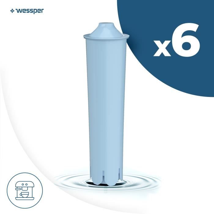 6X Wessper Filtre à eau, pièces de rechange pour cafetière Jura, GIGA, ENA, ENA Micro, IMPRESSA