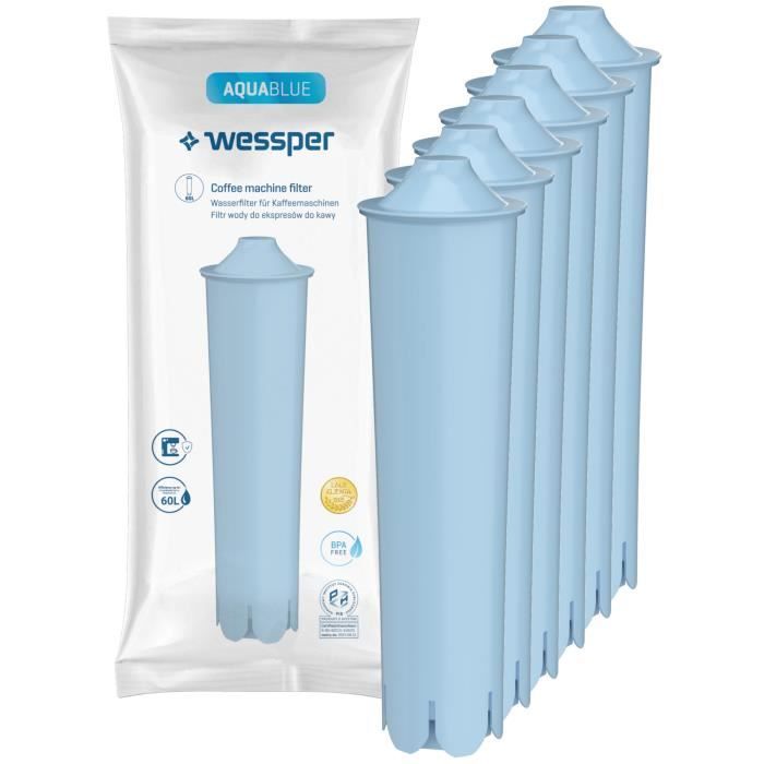 6X Wessper Filtre à eau, pièces de rechange pour cafetière Jura, GIGA, ENA, ENA Micro, IMPRESSA