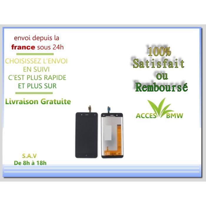 Ecran LCD + Vitre Tactile Wiko Pour Harry - Noir